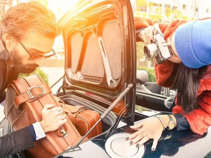 Surprise Arizona rideshare accident scene with police and emergency responders